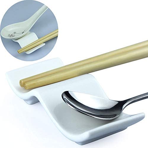 Set di 6 supporti in ceramica per bacchette, in stile cinese, per cucchiai, coltelli, forchette, bacchette in porcellana