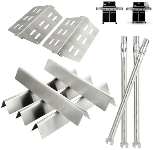 Genesis 300 310 Serie Grillteil-Set für Weber Genesis E310 E330 S310 E320 S330 EP310 S310 S320 EP330 Teile, SUS 304 Edelstahl Flavorizer Bars Heat Deflector Burner Tube Kit, 7620 7622 2 627 52 Stück