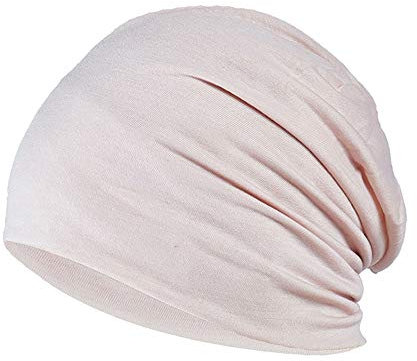 YOFASEN Slouchy Beanie Mütze - Chemo Cancer Kopfbedeckung aus Baumwolle Schlafmütze Turban Kopfbedeckung Strecken Muslimisches Kopftuch für Frauen Männer, Beige, One size