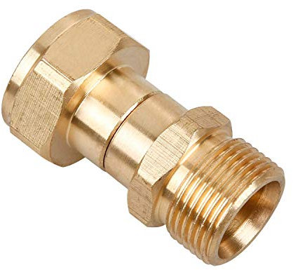 Vaorwne Drehgelenk für Hochdruckreiniger, Knickfreie Pistole ein Schlauchanschluss, Metrische Verdrehsicherung M22, 14 Mm Anschluss, 3000 Psi