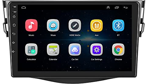LEXXSON Carplay Android Auto für Toyota RAV 4 2007-2012 9 Zoll Touchscreen Radio Android 13 Hauptgerät Bluetooth GPS Navigation WiFi SWC USB Player Split Screen EQ Einstellung 2G RAM + 32G ROM