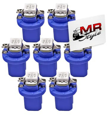 MR-Style Set Aufkleber und 7x high Power LED Tachobeleuchtung (blau) kompatibel mit Mercedes C-Klasse W202 - Bj. 93-97, Instrumentenbeleuchtung Umbauset