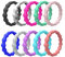 Corato Silikon Ehering für Männer und Frauen 3mm 10 Pack Gummibänder Ring für Sport und Outdoor Größe 52