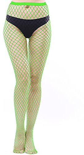 Adove coloured Fishnet Tights Womens High Waist Sexy Elasticity Fish Net Stockings Green