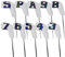 10 Pcs Synthetic Leather Iron Golf Head Covers Strong Magnetic Closure Long Neck Protect Club Shaft Clearly Number Tag 3-9/A/P/S (Gradient Number)