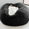 GDAFF Sitzsack, Bean Bag Cover, Flauschig Chair Riesen Sitzsack Bezug Ohne Füllung XXL Giant Sofa (No Filling) Plüsch Gaming Extra Groß Lazy Bag, Schwarz, 6ft(150*75cm)
