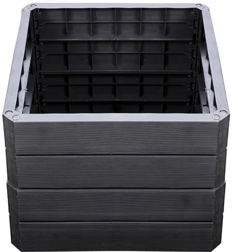 Garantia Ergo Quadro S 50 Hochbeet Wood, inkl. Flora Wassersparsystem - Blumentopf, Hochbeete für Garten, Pflanzkübel Groß Außen, Blumenkasten, Blumentopf Hoch, Blumenkübel, Blumenkübel Outdoor
