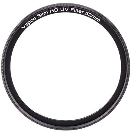 Vapco 52 mm protezione UV vetro lente filtro per Canon Nikon Sony Pentax Olympus