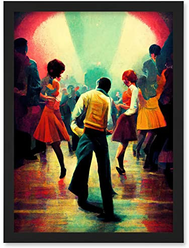 Doppelganger33 LTD Northern Soul Music Retro Sixties Kunstdruck, gerahmt, A3