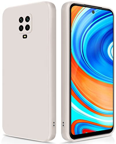 GiiYoon Cover Compatibile con Xiaomi Redmi Note 9 Pro/Note 9S Custodia in Silicone, Custodia Antiurto Custodia Sottile in Silicone con Strato Interno in Fibra e Protezione della Fotocamera, Bianco