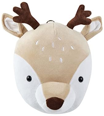 Wanddekoration Tierkopf Baumwolle beige Hirsch 23 x 30 cm Bambi