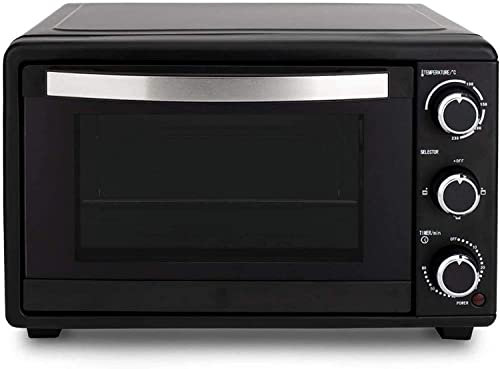 CAZARU Four à Micro-Ondes en Argent Tact Premium Convection Four Halogène Cuisinière Mini Four avec Grill électrique et Double Plaque de Cuisson Happy Life