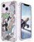 CAROKI Clear Case for iPhone 14, Anti-Yellowing with Ocean Fish Pattern, Bumper Protective Shockproof Soft Silicon Cover Case
