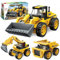 QLT QIAOLETONG LKW Creator 3 in 1 Bausteine für Kinder Klemmbausteine City Bulldozer Muldenkipper Bagger Baustelle LKW Spielzeug Geschenk für ab 4-8+ Jahre (203PCS)
