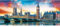 DCIDBEI Diamond Painting London 110x50 cm - Brücken und Landschaft Mit Häusern - Diamant Painting Bilder