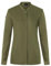 Karlowsky Damen Kochjacke Green-Generation Druckknöpfe Modern Fit Polyester/Baumwollmix Oeko-TEX® nachhaltig Moosgrün - Größe 34