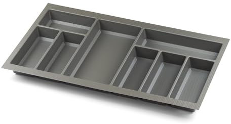 800mm Basalt Grey Cutlery Tray for Blum Tandembox 422mm x 712mm Storage Compartments Non Slip Texture