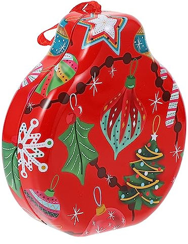 MAGICLULU 1Stk Weihnachts-Aufbewahrungsbox Weihnachtsbaumkugeln aus Metall Weihnachten kann aufbewahrungsdose Storage Boxes Dekor Keksbehälter zum Verschenken weihnachtsparty liefert Mini