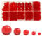 FAPUMOE Red Round Crystal Glass Beads for Jewelry Making (4/6/8/10/12mm), Smooth and Round Glass Spacer Loose Beads for Crafts Bracelets Necklaces Charms