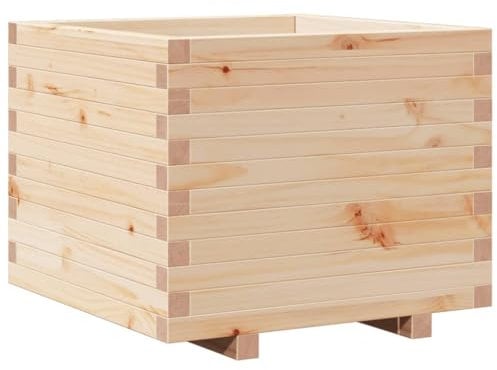 vidaXL Fioriera da Giardino 60x60x49,5 cm in Legno Massello di Pino, fioriera, fioriera da Patio, fioriera per Erbe, fioriera da Esterno, fioriera