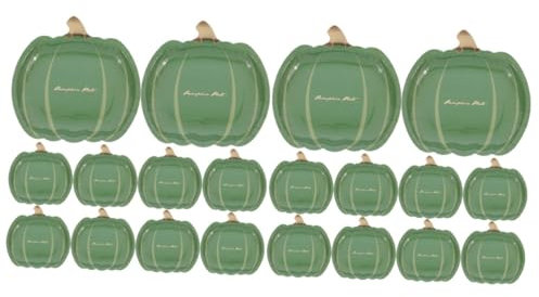 Ciieeo 20pcs Pumpkin Shape Paper Dessert Plate Decorative Halloween Party Supplies Serving Tray