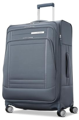 Samsonite UpLIFT Lightweight Large Checked Softside Luggage with Spinner Wheels - Expandable - Airline-Approved, Polyester Soft Suitcase for Ultra Light Travel - Elemental Blue