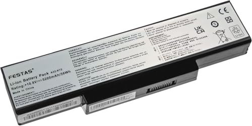 5200mAh A32-K72 Batterie Compatible avec ASUS K72 K72F K72J K73S K73SV K72D K72DR K72DY K72JK K72JR K72JV A72 N71 N71J N73S N73SV N71JV N71V N73 N73J X73S X77 X73E X73 X73BY X73SD X73SV X73T