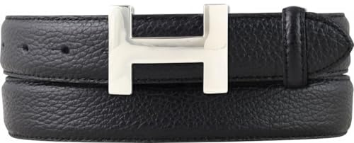 BELTINGER Damen-Gürtel HAILEY aus strukturiertem Leder 3 cm | Schmaler Ledergürtel für Damen 30mm | Silber glänzend
