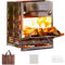 PQXQZ Holzofen Outdoor Faltbarer Camping Holzofen Tragbarer Holzofen für Camping aus Edelstahl für Camping Drinnen und DraußEn(L)