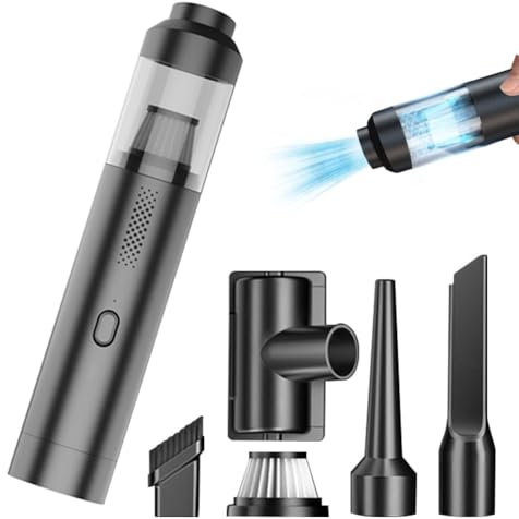 Aspiradoras, Aspiradora de Mano, 200 W de Alta Potencia, 19000 Pa, Motor sin Escobillas Inalámbrico Recargable, Aspiradora Portátil para Auto con Potente Succión, Liviana para Auto