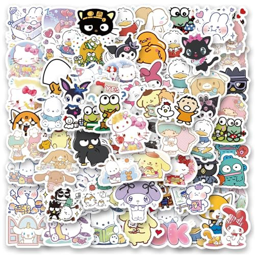 HTTDSLF 100 Stück Sticker Aufkleber, Sticker Set Sticker Aesthetic, Sticker Kawaii, Aufkleber für Wasserflaschen, Laptop, Computer, Skateboard, Niedliches Aufkleber-Geschenk für Kinder, Teenager