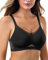 As Fairy Non Wired Bras for Women Lift Push Up Seamless Wireless Bra with Soft Support Lace V Neck Bralette Mesh Bras Everyday Bra (Black+Nude,M)