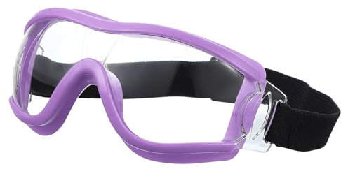 Uxcell Safety Glasses, Anti-Fog Goggles Protective Scratch Resistant Clear Lens Work Outdoor Eye Protection Safety Goggles for Men Women Industrial Lab, Purple