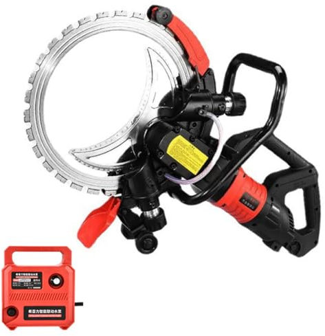 GJBMXSM Scie À Béton Électrique 8800 W/9500 W,Scie Annulaire Haute Fréquence,Machine De Découpe Murale,Profondeur De Coupe 29 CM, Coupe sans Poussière,pour Couper Béton,Pierre,Brique,8800W