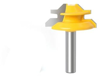 1/3PSC 8mm Schaft 45 Grad Lock Gehrung Router Bit Fräser Zapfen Holzbearbeitung Werkzeug for Holz Schneiden hartmetall Legierung 6/6,35mm 1-1/2(6X38.1mm)