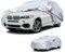 FWNT Bâche Voiture Étanche Respirante, Housse de Protection Voiture Extérieur Protection Contre la Pluie, la poussière (Argenté,C7 - pour SUV Longueur 485 à 510 cm)