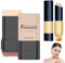 Foundation Stick Natürliche Farbe Und Abdeckstift Gesicht Elfenbein,2-in-1 Multi-Purpose Moisturizing Beauty Foundation Stick mit Pinsel,Wasserfest & Langanhaltend Concealer Abdeckung,Aufhellend
