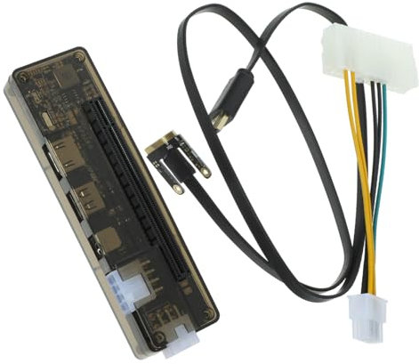 CHICAMPERA Station d'accueil pour Carte Graphique Externe Ordinateur Portable Portable Compatible 150w sans Pilote Usage Gaming Professionnel Noir Abs