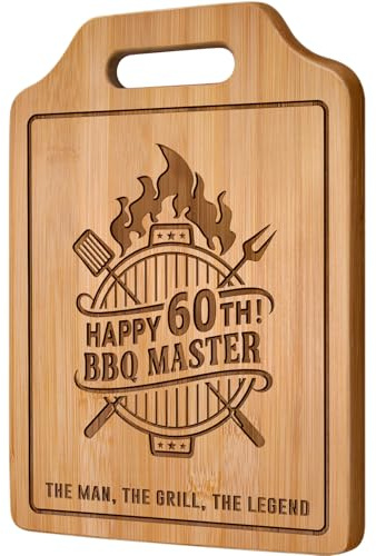 Giftasy 60th Birthday Gifts for Men - Creative Chopping Board - 60 Year Old Birthday Gifts for Dad, Grandad, Husband, Brother, Dad, Uncle, Friend, Happy 60th Gift Ideas