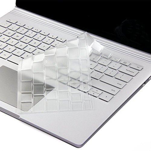 OHGO Ultra Thin Clear Keyboard Cover Protector Skin for Microsoft Surface Laptop 1/2 (2017/2018+), Surface Book 1/2/3 13.5/15 US Keyboard Layout