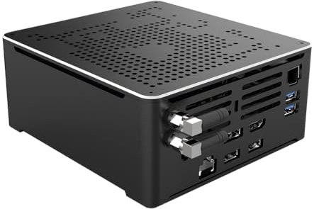 ANDAQI 4K Mini PC, HTPC, NUC, Small Server, Windows 11 or Linux Ubuntu, Support Proxmox, Vmware, ESXI, KODI, XEON E-2176M, BY02, DP, HDMI, Type-C, 2 x LAN, 8G RAM, 128G SSD