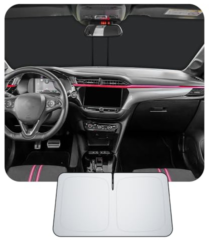 [Upgrade] CDEFG Compatible con Opel Corsa F 2020-2025 2026 Parasol Cubiertas Parasol Parabrisas Delantero Parabrisas Auto Parasol Accesorios