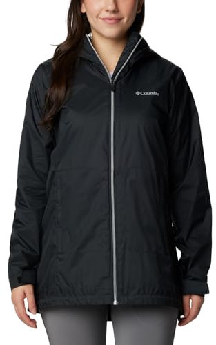 Columbia Switchback Lined Long Jacket Veste Shell, Noir, Medium Femme