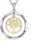 LOVORDS Collar Mujer Grabado Plata de Ley 925 Colgante Árbol de la Vida Familiar Círculo Regalo Abuela