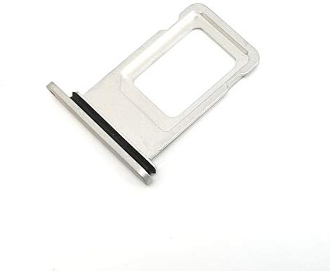 E-REPAIR SIM Card Tray Holder Slot with Waterproof Rubber Ring Replacement for iPhone XR (Silver)