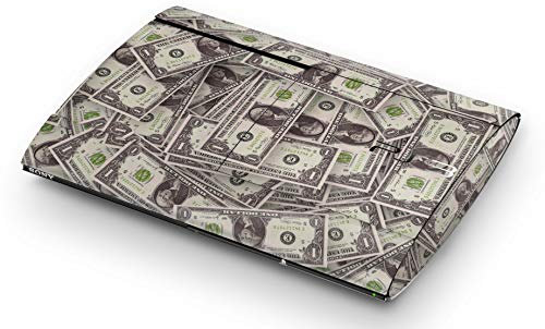 Skins4u Aufkleber Design Schutzfolie Vinyl Skin kompatibel mit Sony PS3 PlayStation 3 Super Slim Cash
