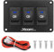 Jtron wippschalter panel 12V 2 polig 2P SPST an-aus Schalter für Nebelscheinwerfer wippschalter 12v beleuchtet kfz für Auto Boot (12V 30A/3-Blau)