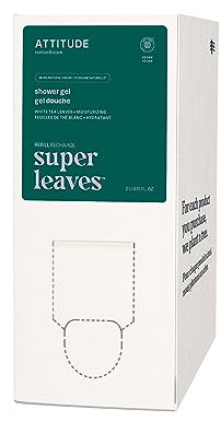 ATTITUDE Body Wash, EWG verifiziert, pflanzliche und mineralische Inhaltsstoffe, vegane und tierversuchsfreie Duschseife, weiße Teeblätter, 2000 ml
