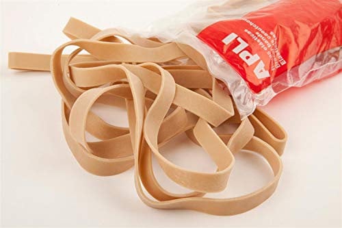 APLI - Lote de 3 bolsas de 100 g de goma natural (200 x 10 mm)