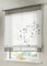 Yaland Voile Raffrollo transparentes Bändchenrollo mit verspielter Blumen Stickerei Raffgardine mit Stangendurchzug (BxH 100x140cm, grau) 1 Stück